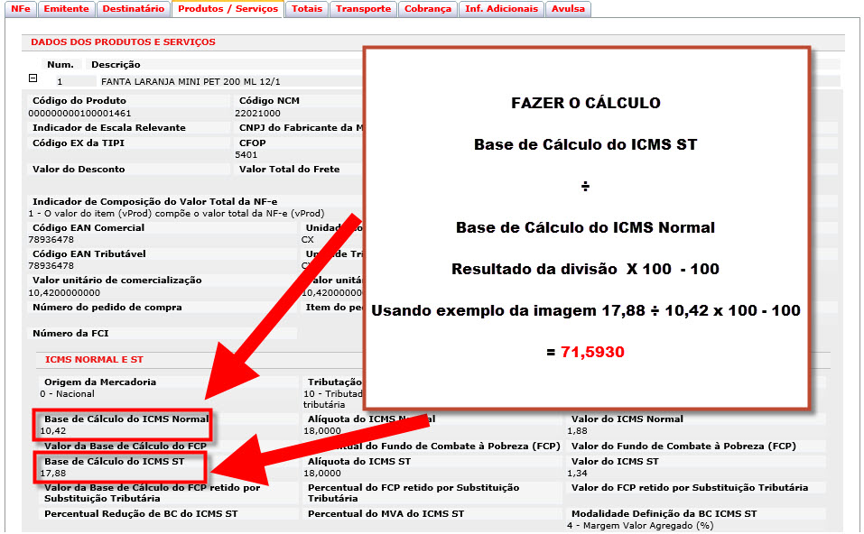 Calculo Mva Para A Base E Valor De Icms St 9265